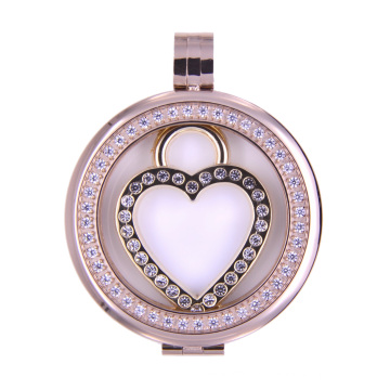 Сердце Стиль Плавающая монета Locket для ожерелья Подвеска